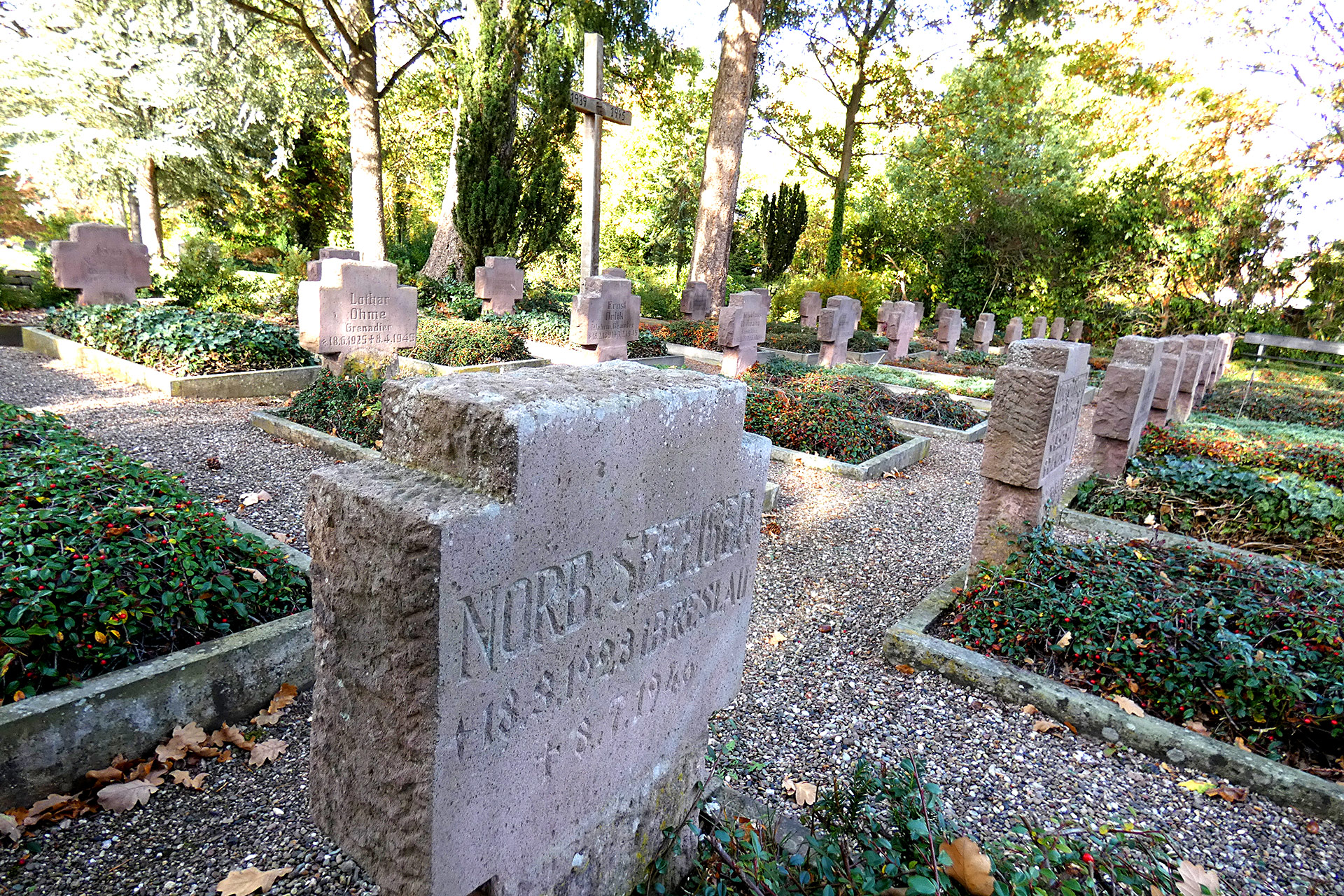 Parkfriedhof St. Martini Stadthagen - alte Gräber aus der Nachkriegszeit des 2. Weltkrieges