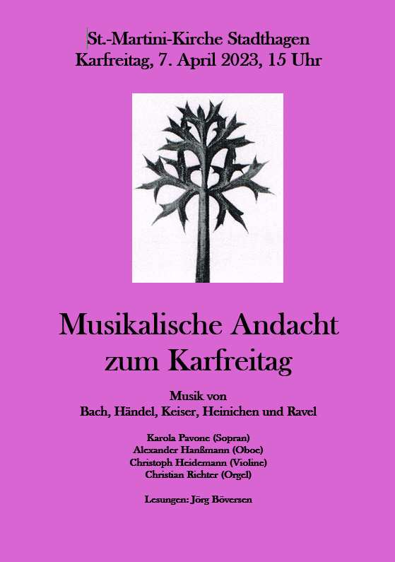 Musikalische Andacht zum Karfreitag