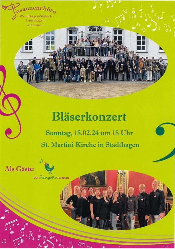 Bläserkonzert am 18. Februar 2024 in St. Martini