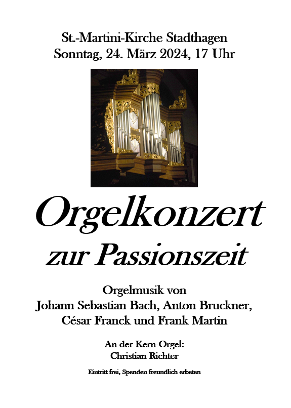 Orgelkonzert zur Passionszeit
