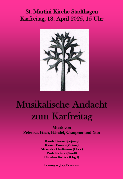 Musikalische Andacht am Karfreitag