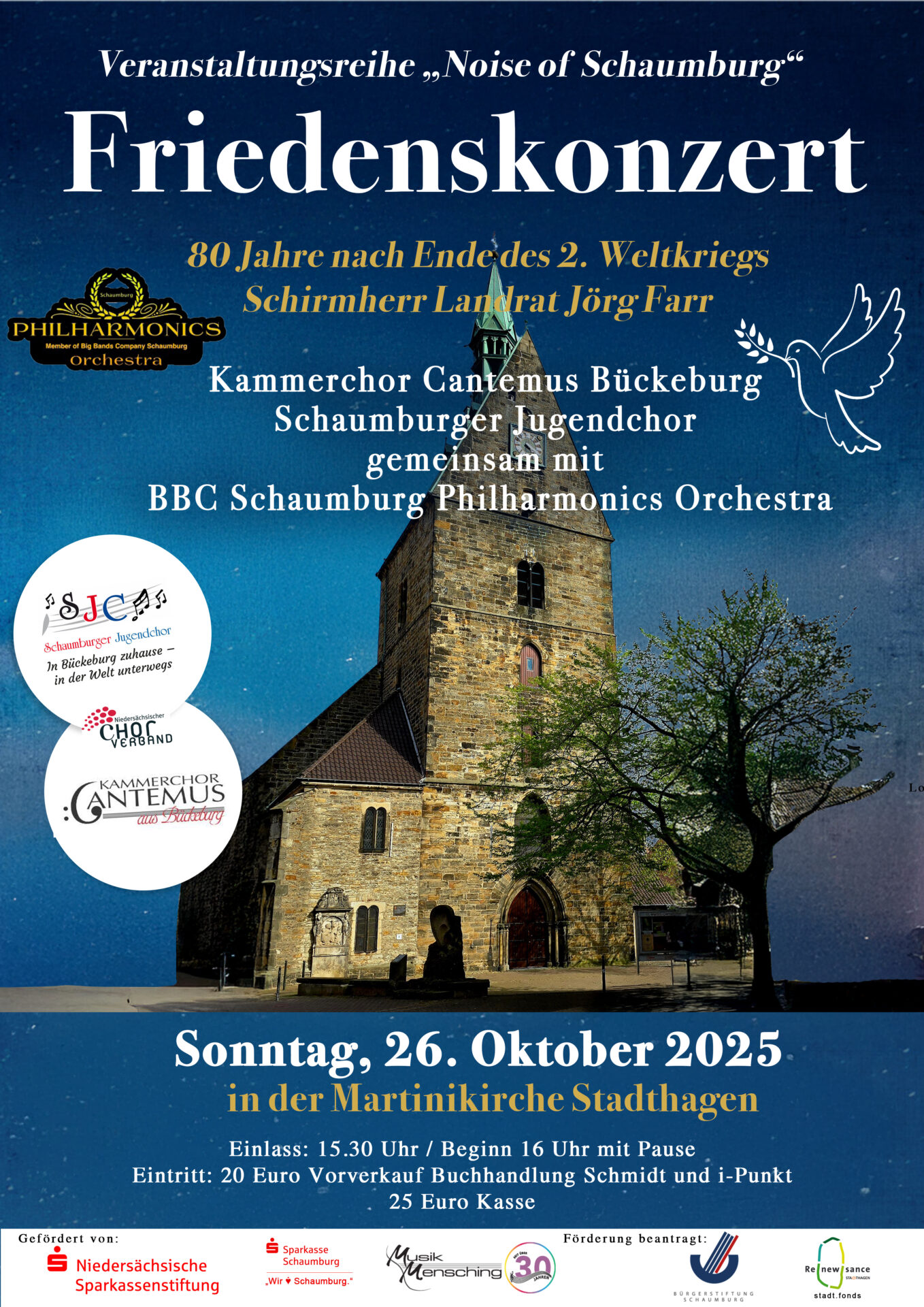 Gastkonzert der Big Bands Company (BBC) Schaumburg e. V. als Konzert für den Frieden