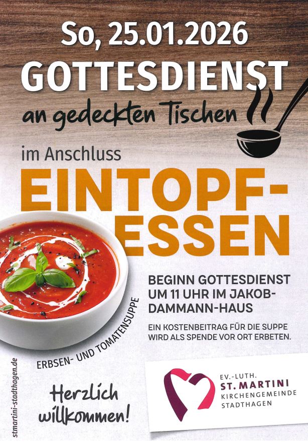 Eintopfessen im Jakob-Dammann-Haus