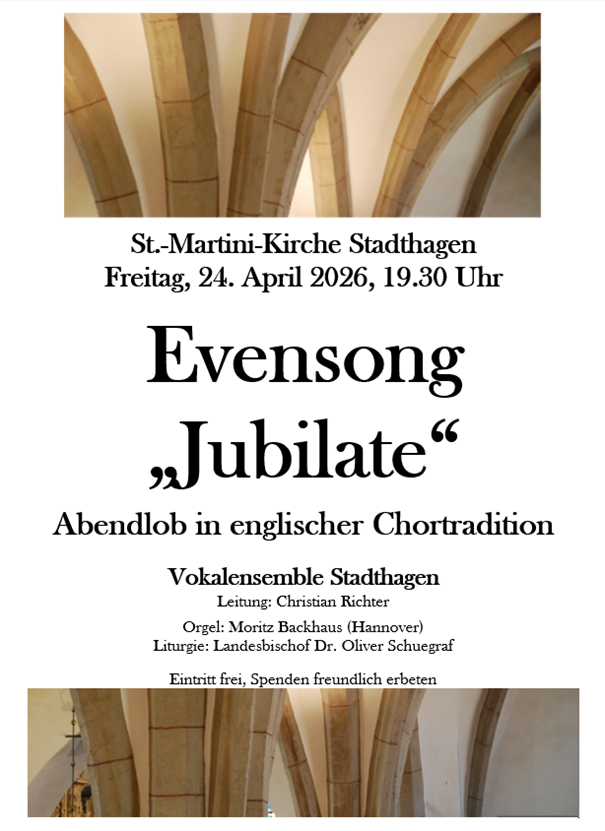 Evensong "Jubilate" - zum Feierabend