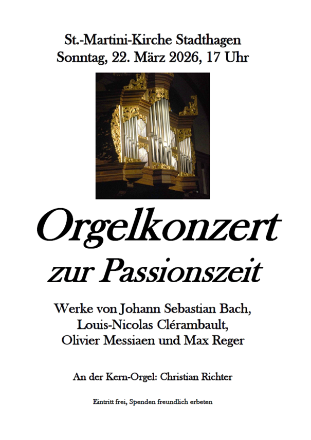 Orgelkonzert zur Passionszeit